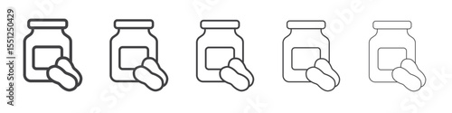 Peanut butter icon outline ilustration vector symbol