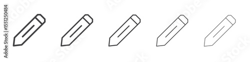 Pencil icon outline ilustration vector symbol