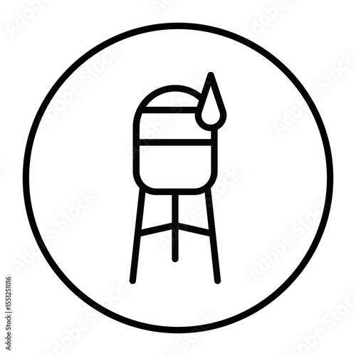 Water Tower Vector Icons