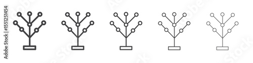Phylogenetic tree icon outline ilustration vector symbol