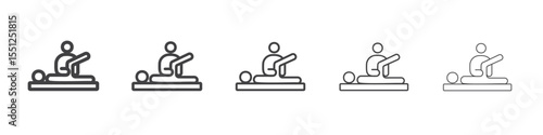 physiotherapy icon outline ilustration vector symbol