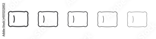 Pillow icon outline ilustration vector symbol