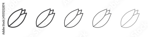 pistachio icon outline ilustration vector symbol