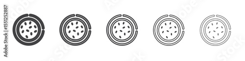 pitaya icon outline ilustration vector symbol