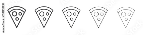 Pizza icon outline ilustration vector symbol