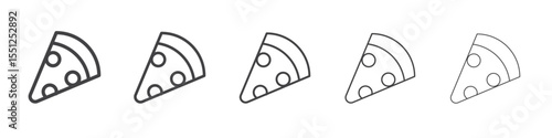 Pizza icon outline ilustration vector symbol