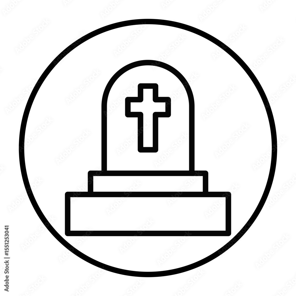 Obraz premium Grave Vector Icons