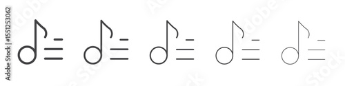 playlist icon outline ilustration vector symbol