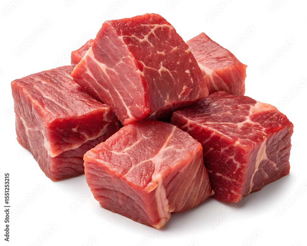 Obraz premium Beef Stew Cubes Perfect for Hearty Recipes