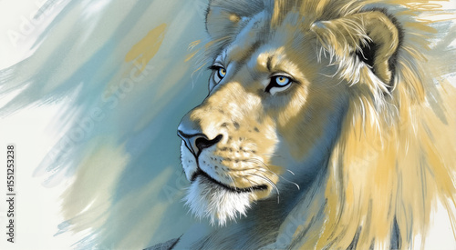 Majestic lion portrait