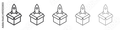 Product release icon outline ilustration vector symbol