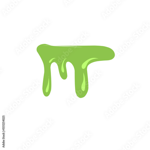 illustration of melting green liquid