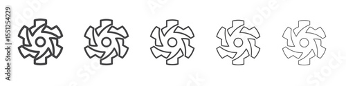 quasar icon outline ilustration vector symbol
