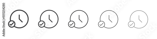 Quick approval icon outline ilustration vector symbol