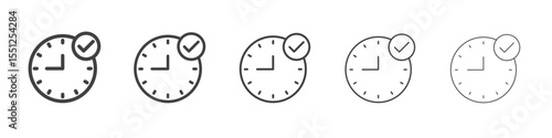 Quick approval icon outline ilustration vector symbol