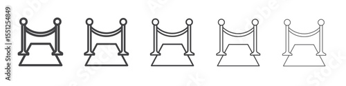 red carpet icon outline ilustration vector symbol