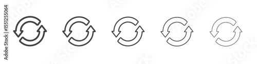 Refresh icon outline ilustration vector symbol