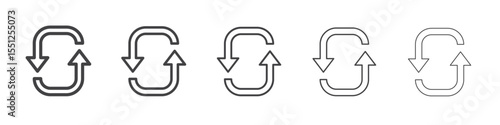 Refresh icon outline ilustration vector symbol