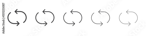 Refresh icon outline ilustration vector symbol