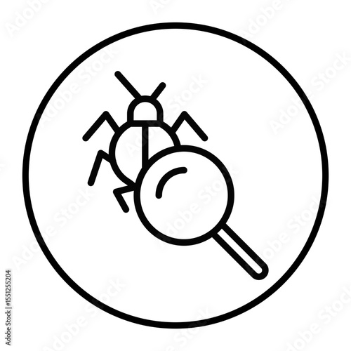 Bug Search Vector Icons