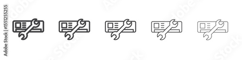 Repair air conditioner icon outline ilustration vector symbol