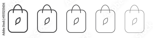 Reusable bag icon outline ilustration vector symbol