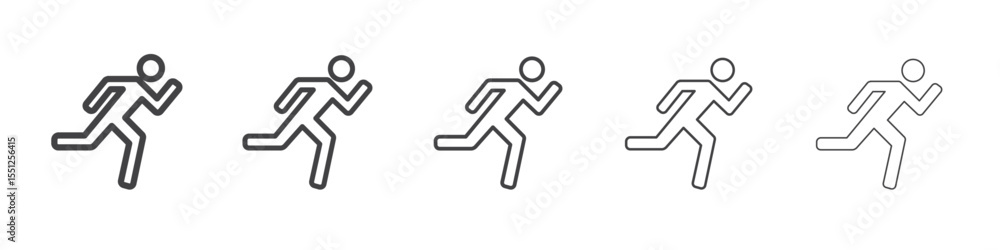 Runing icon outline ilustration vector symbol Runing icon outline ilustration vector symbol
