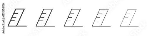 Ruler icon outline ilustration vector symbol