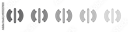 Sensor icon outline ilustration vector symbol