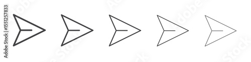Send icon outline ilustration vector symbol