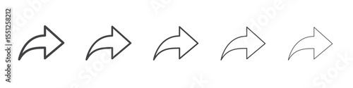 Free Download share icon set outline ilustration vector symbol - GFXLoad