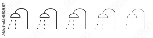 Shower icon outline ilustration vector symbol