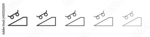 Skates icon outline ilustration vector symbol