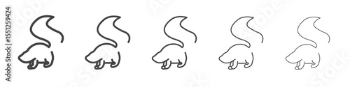 Skunk icon outline ilustration vector symbol