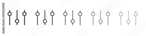 Sliders icon outline ilustration vector symbol