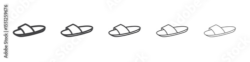 Slippers icon outline ilustration vector symbol