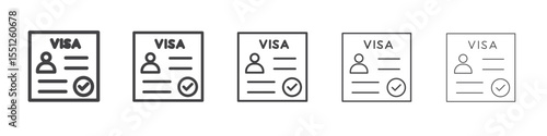 Start up visa icon outline ilustration vector symbol