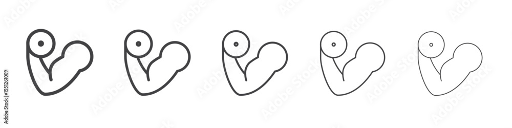 Fototapeta premium strength training icon outline ilustration vector symbol