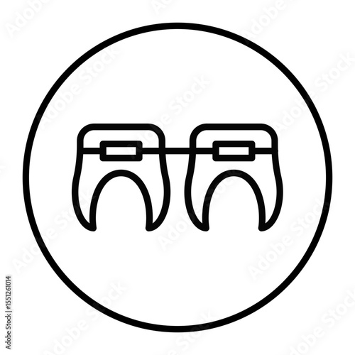 Tooth Braces Vector Icons