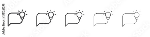 Suggestion icon outline ilustration vector symbol