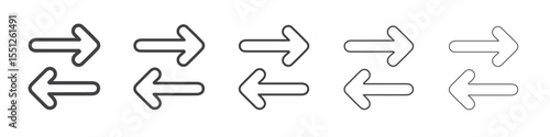 swap Icon outline ilustration vector symbol