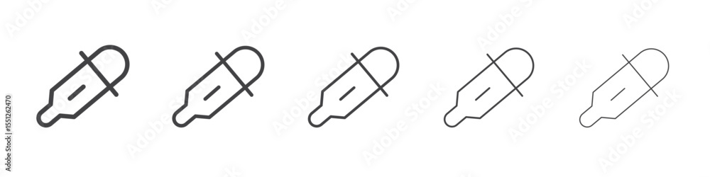 Fototapeta premium Thermometer icon outline ilustration vector symbol
