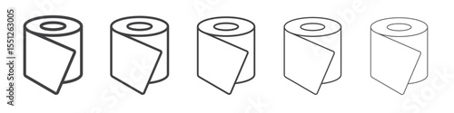 toilet tissue paper roll icon outline ilustration vector symbol