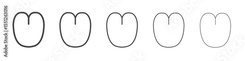 Tongue icon outline ilustration vector symbol