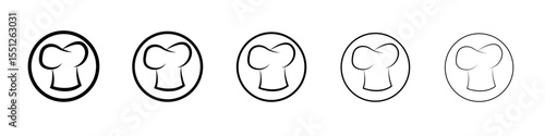 toque icon outline ilustration vector symbol