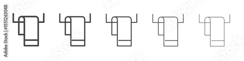 Towel icon outline ilustration vector symbol