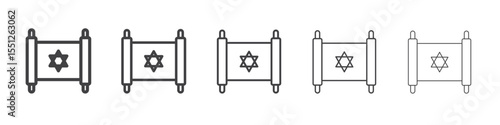 Torah icon outline ilustration vector symbol