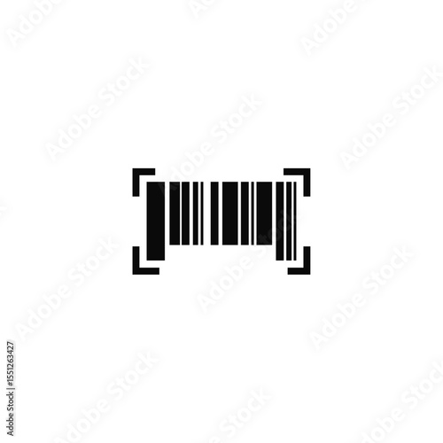 Qr code icon logo flat vector design
