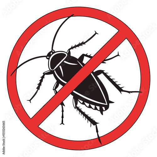 Cockroach infestation prevention symbol no cockroaches allowed