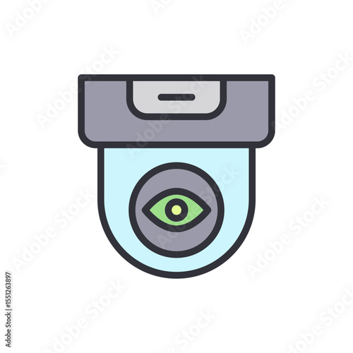 Stylized Security Camera With An Eye Design For Surveillance Systems